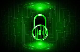 Modern padlock Holograph on Technology Background vector