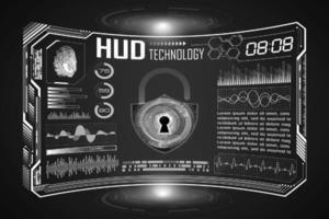 Modern HUD Technology Screen Background vector