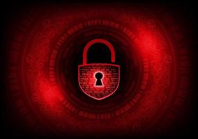 Modern Lock on Technology Backgroun vector