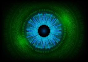 Modern Eye Holograph on Technology Background vector