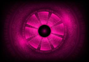 Modern Eye Holograph on Technology Background vector