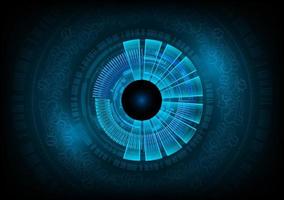 Modern Eye Holograph on Technology Background vector