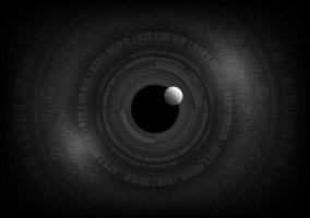 Modern Eye Holograph on Technology Background vector