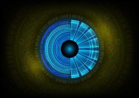 Modern Eye Holograph on Technology Background vector