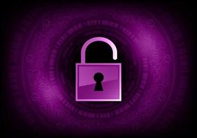 Modern Lock on Technology Background vector