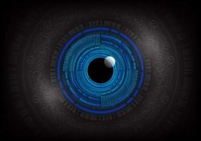 Modern Eye Holograph on Technology Background vector