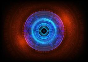 Modern Eye Holograph on Technology Background vector