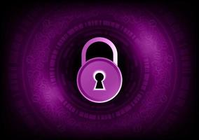 Modern Lock on Technology Background vector