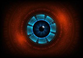 Modern Eye Holograph on Technology Background vector