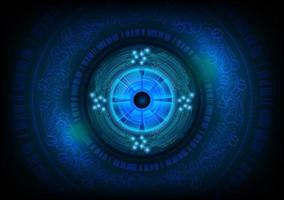 Modern Eye Holograph on Technology Background vector