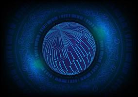 Modern data globe on Technology Background vector