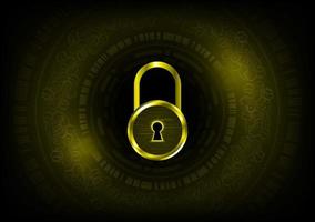 Modern Lock on Technology Background vector