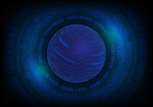 Modern data globe on Technology Background vector