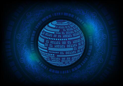 globo de datos moderno sobre fondo de tecnología vector