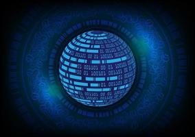 Modern Data Globe on Technology Background vector