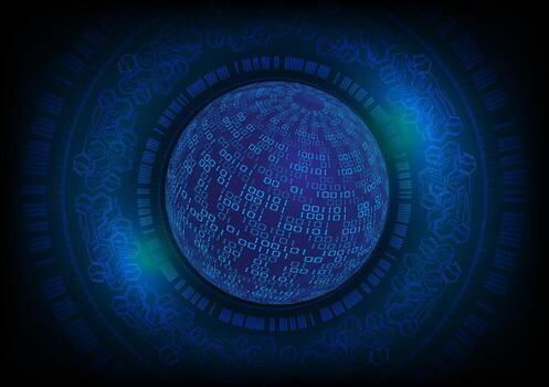 globo de datos moderno sobre fondo de tecnología vector