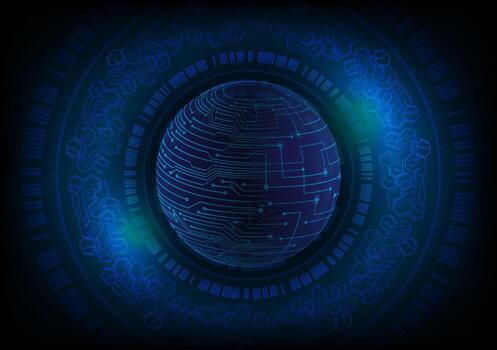 Modern Data Globe on Technology Background vector