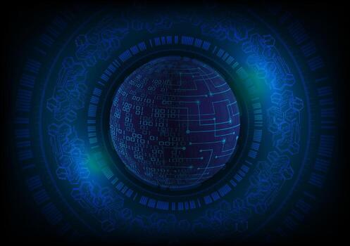 Modern Data Globe on Technology Background vector