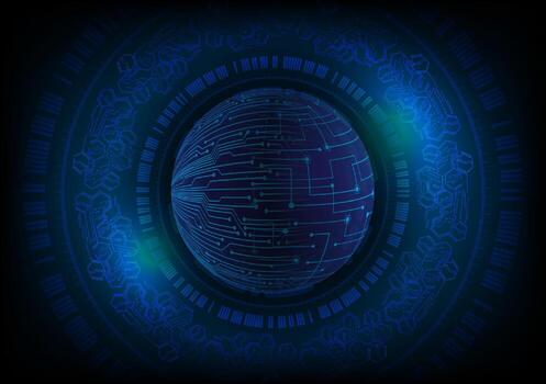 Modern Data Globe on Technology Background vector