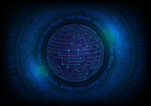 Modern Data Globe on Technology Background vector