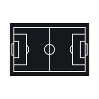 Soccer field icon in simple style vector