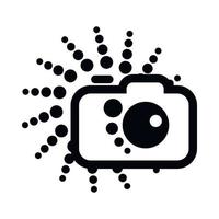 Camera icon in simple style vector