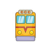 icono de tren, estilo de dibujos animados vector