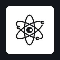 Atom with electrons icon, simple style vector