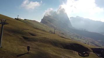 odle berg grupp från Seceda antenn se, italiensk dolomiter söder tyrolen, Italien video