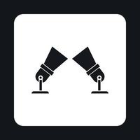 Two spotlights icon, simple style vector