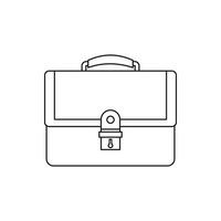 Briefcase icon in outline style vector