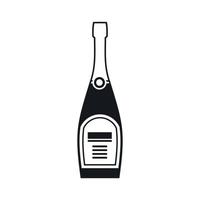 icono de botella de champán, estilo simple vector