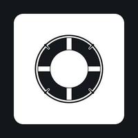Lifebuoy icon in simple style vector