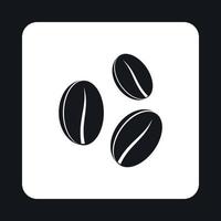 Coffee beans icon, simple style vector