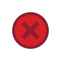 Sign selection cross in circle icon, flat style vector