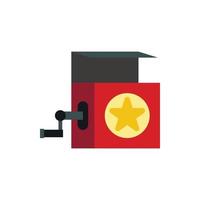 Music box icon, flat style vector