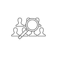 People search icon, outline style vector