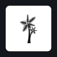 Tall palm trees icon, simple style vector