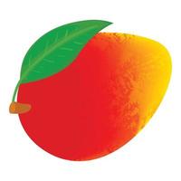 Mango icon, cartoon style vector