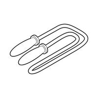 Skipping rope icon, outline style vector