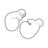 Pair of boxing gloves icon, outline style vector