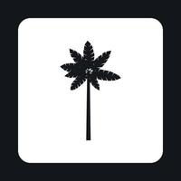 Tropical palm tree icon, simple style vector