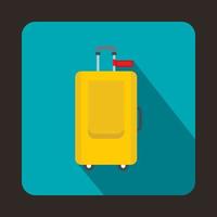 Baggage ready for travel icon, flat style vector