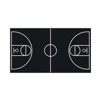 Basketball field icon, simple style vector