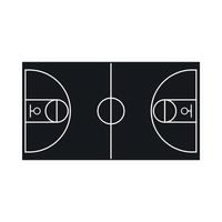 Basketball field icon, simple style vector