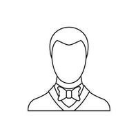 Groom icon, outline style vector