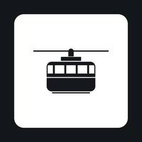 Funicular icon, simple style vector