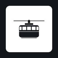 icono de funicular, estilo simple vector