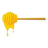 Stick for honey icon, cartoon style vector