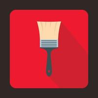 Paint brush icon, flat style vector